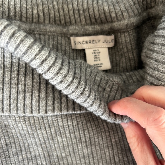 Set! Sincerely Jules Gray Ribbed Knitwear - Picture 5 of 5